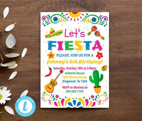 Fiesta Invitations Templates Free